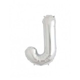 Balon Folie Litera J Argintiu - 40 cm