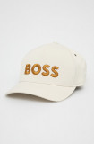 Cumpara ieftin BOSS șapcă culoarea bej, cu imprimeu