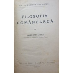 FILOSOFIA ROMANEASCA , Marin Stefanescu , 1922