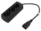Cablu Alimentare 3x1mm2 0.3m 3 Prize