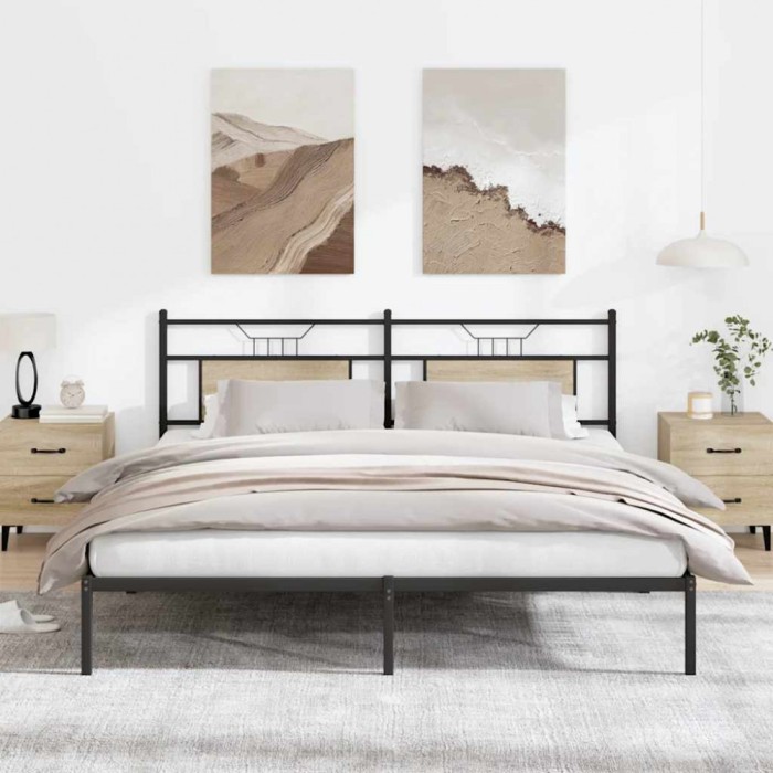 Gossi cadru de pat fara saltea stejar sonoma 183x203cm lemn prelucrat