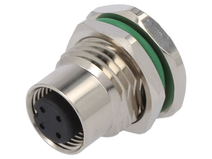 Conector M12 4 pini THT IP67