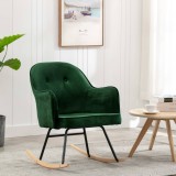 Gossi scaun balansoar, verde inchis, catifea