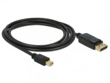 Cablu mini DisplayPort la DisplayPort 4K60Hz T-T ecranat 2m, Delock 82438