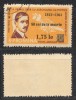 ROMANIA 1963 Aurel Vlaicu timbru cu eroare de supratipar &rdquo;le&rdquo; &icirc;n loc de &rdquo;lei&rdquo;, ștampilată, Istorie, Stampilat