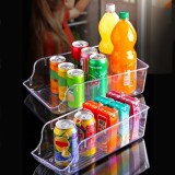 Set 2 Organizator Frigider si Camara, dimensiuni mari (36x15x10cm, 36x23.5x10cm), Transparent, Acril