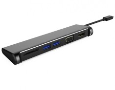 Docking station USB-C la 4K HDMI + VGA + cititor de carduri SD + 2 x USB 3.0, KU31DOCK11