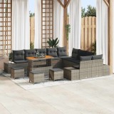 Cumpara ieftin Set de canapele pentru grădină 13 pcs Gri deschis, Gri &icirc;nchis
