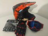 Casca Moto Enduro ATV, Ochelari, Manusi, Cagula, Marime S-XL, Polycarbonat ABS, ECE
