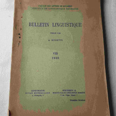 Bulletin Linguistique A. Rosetti, carte anul 1940, lb. Romana, germana, franceza