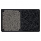 Covoraș BH DM002 Duo cu inserție de curățare &icirc;nlocuibilă, anti-alunecare, exterior, interior - argintiu, 50x80 cm