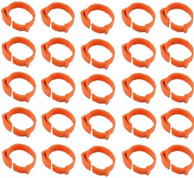 Set 100 inele pentru pasari, Plastic, Portocaliu foto
