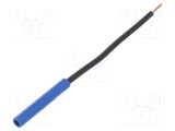 Conector banană 4mm soclu 32A 1kVDC albastru nichelat SCH&Uuml;TZINGER 130mm
