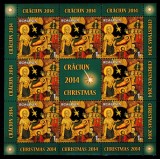 Romania 2014, LP 2049 e, Craciun 2014, minicoala de 8 timbre si 1 vinieta, MNH! RARA!!!