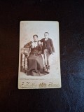 Fotografie tip CDV Mama impreuna cu Fiul , Bucuresti - Joseph Kestler