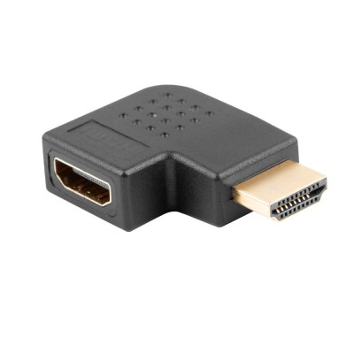 Adaptor Lanberg 42743, HDMI tata la HDMI mama, unghi 90 grade la dreapta foto