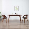 VidaXL Scaune de bucătărie, 2 buc, gri &icirc;nchis, lemn curbat și textil 283103