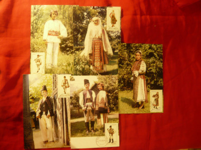 Set 5 Maxime Costume Populare Romanesti 1969 foto