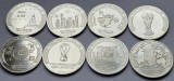 Set complet 8 monede 1 Riyal -Tamim 2022 Qatar, FIFA World Cup Qatar 2022, unc