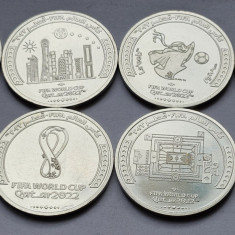 Set complet 8 monede 1 Riyal -Tamim 2022 Qatar, FIFA World Cup Qatar 2022, unc