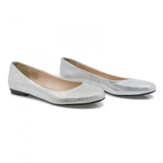 Balerini Dama, Caspian, Cas-Marina, Casual, Piele Naturala, Argintiu foto