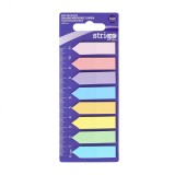 Etichete Indexare Strigo cu rigla 8x20 file, culori Pastel, 45x12mm