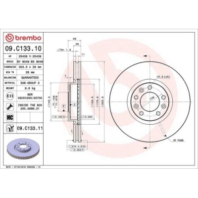 Set disc frana Citroen Berlingo (Er Ec) 06.18-, Berlingo Box (B9) 04.08-, Berlingo Box (K9) 06.18-, Berlingo Multispace (B9) 04.08-, C4 Grand Picasso foto