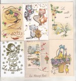 bnk cp Lot 26 felicitari mici circulate