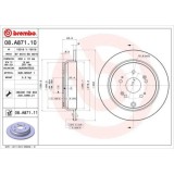 Set discuri frana Honda Cr-V 3 (Re ), Cr-V 4 (Rm ), punte spate, 302x10, plin, BREMBO