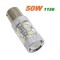 Led auto alb BA15S 50W, 12V &ndash; 24V cu leduri EPISTAR
