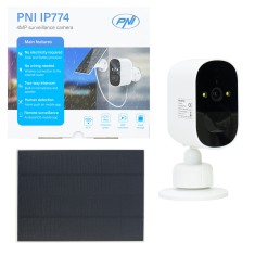 Resigilat : Camera supraveghere video PNI IP774 4MP, panou solar 3W, acumulator 40 foto