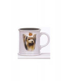 Cana cu catel Yorkie in relief