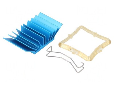 Radiator Extrudat cu Aripioare BGA Albastru 29x29mm foto