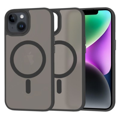 Husa pentru iPhone 14 - Techsuit HaloFrost&amp;nbsp;MagSafe Series - Black foto