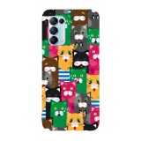 Husa compatibila cu Oppo A54 5G model Cat world, Silicon, TPU, Viceversa, Transparent, Carcasa