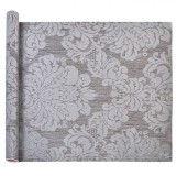 Autocolant Mobilă PVC, Damask, Argintiu Gri, 200x45cm, Oem