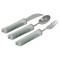 Set 3 tacamuri pentru seniori, plastic, inox, multicolor