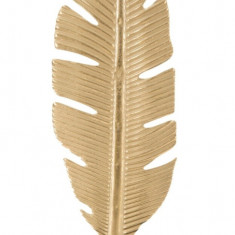 Decoratiune Leaf, Mauro Ferretti, 10x10x34 cm, fier, auriu