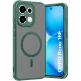 Husa pentru OPPO Reno 16 F, Matte, compatibila cu MagSafe, Protectie 360, Anti-Soc, Verde