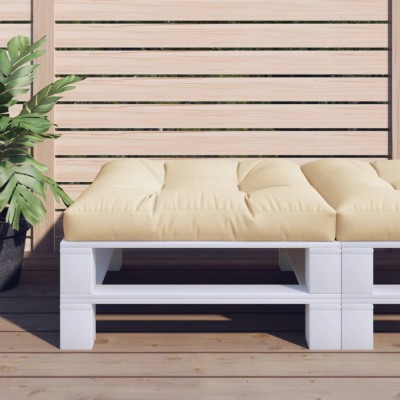 vidaXL Pernă pentru paleți, bej, 80x80x12 cm, material textil 360494 foto