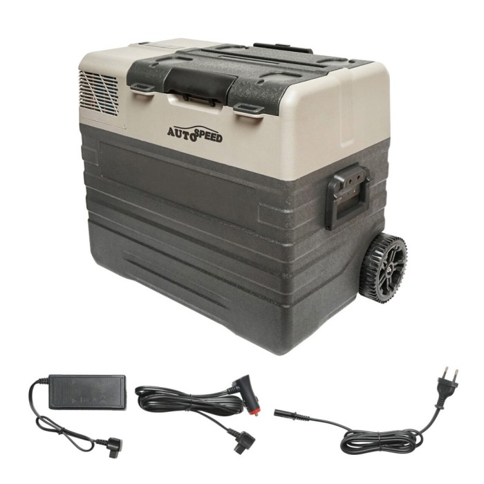 Frigider auto cu compresor si roti tip troler 52L Autospeed