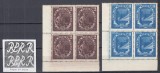 ROMANIA 1951LP 292 a PLANUL CINCINAL FILIGRAN SCHIMBAT SERIA IN BLOCURI DE 4 MNH, Nestampilat