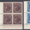 ROMANIA 1951LP 292 a PLANUL CINCINAL FILIGRAN SCHIMBAT SERIA IN BLOCURI DE 4 MNH