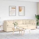 VidaXL Canapea modulară cu perne, crem, țesătură velur