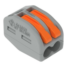 Clema conector pentru toate tipurile de conductori 2x max 4mm Wago 222-412