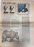 Revista 22, nr. 23, iunie 1990, 16 pagini, stare buna, format mare 42x30 cm