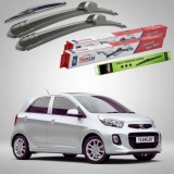 Cumpara ieftin Ștergătoare Kia Picanto II TA Hatchback 2011-2017 | Set Față și Spate Flat &ndash; TeamCar&reg;