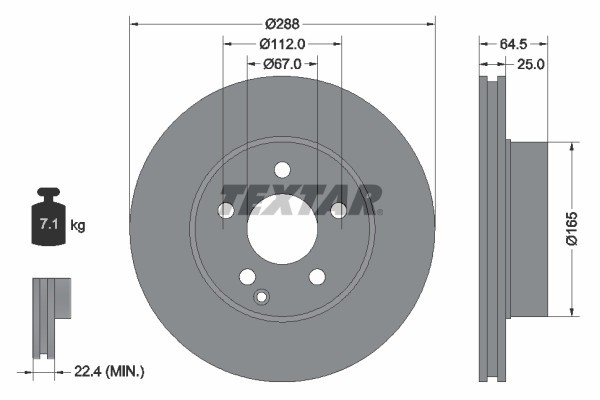 TEXTAR 92159603 PRO Disc frana