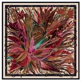 Cumpara ieftin Batic Matase Naturala Fucsia 90x90 cm Medusa&#039;s Flower Made in Italy