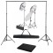 vidaXL Kit studio foto cu set de lumini și fundal 3055118